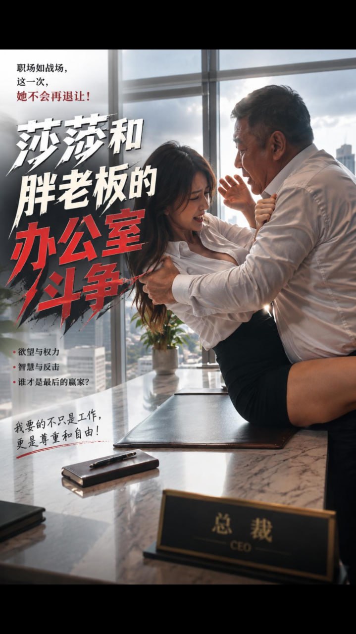 莎莎和胖老板办公室激情封面