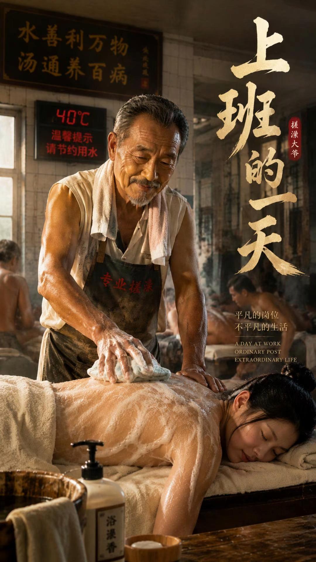 搓澡大爷上班的一天封面