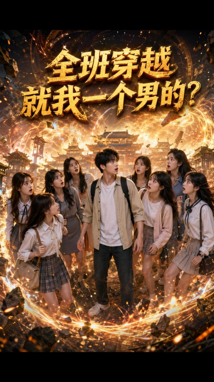 全班穿越就我一个男的?封面
